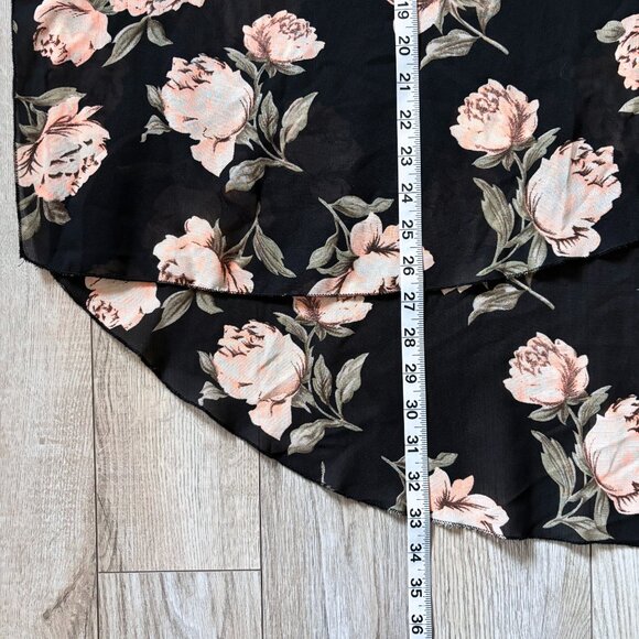 Live 4 Truth Sheer Dark Floral Kimono Cover Up Womens Extra Large Festival Boho - Picture 11 of 13